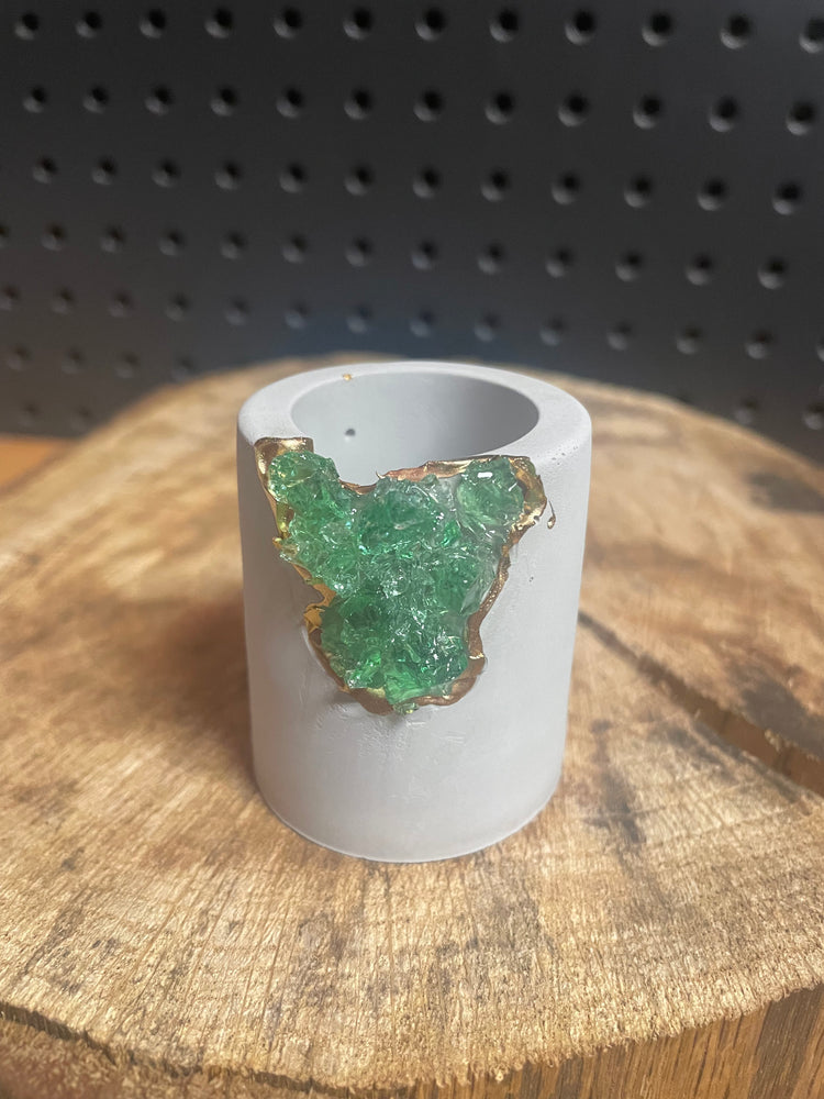 2” Green Crystal Pot
