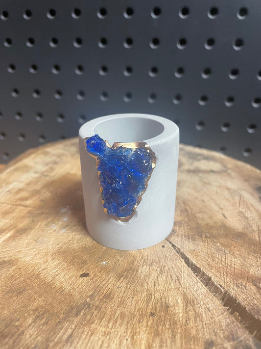 2” Blue Crystal Pot