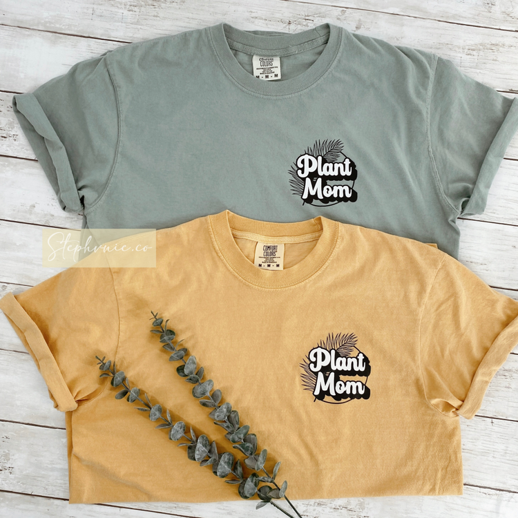 Unisex - Sage/ Yellow ‘Plant Mom’ T-Shirt